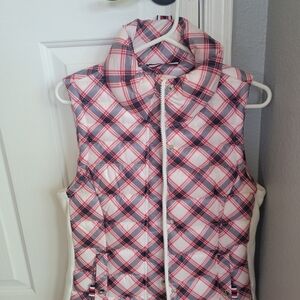 Tommy Hilfiger Red and Black Plaid Vest